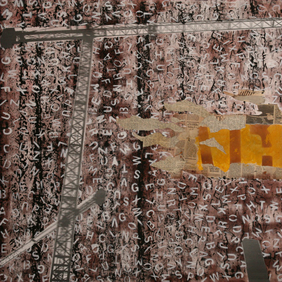 GRU | Acrilico, collage, tecnica mista su tela | cm 100 x 100 | 2008