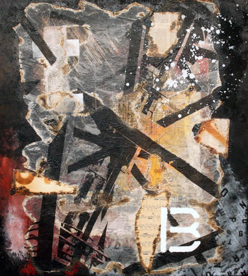 TB | Acrilico, collage, tecnica mista su legno | cm 70 x 59 | 2015